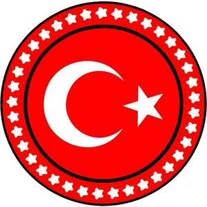 Etiketçilere Özel Sticker Türk Bayrağı - Sticker Türkiye Yıldız