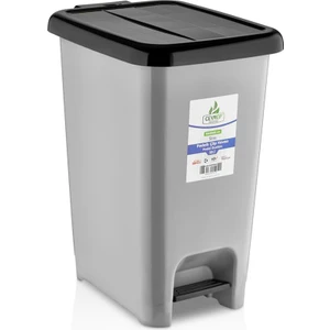 Gri Slim Pedallı Çöp Kovası 50 Lt