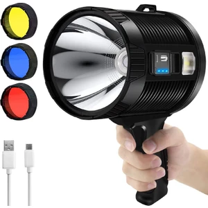 Swico Remado USB ve Solar Çift Şarj Fonksiyonlu Şarj Edilebilir LED El Feneri (Yurt Dışından)