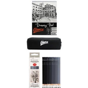 Eskiz Defteri A5 120 gr 50 Yaprak St.petersburg Sonnet Dereceli Kalem 12 Li Set Kalem Çanta Hediyeli