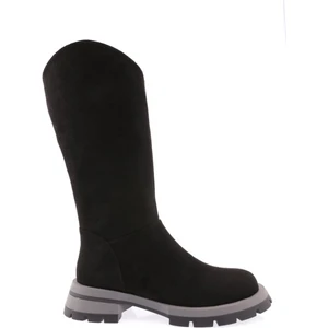 Kadin Yandan Fermuarli Uzun Bot