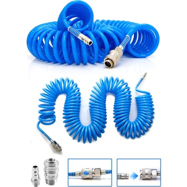 Proxtech Profesyonel Kompresör Spiral Hava Hortumu 8 mm 15 Fiyatı