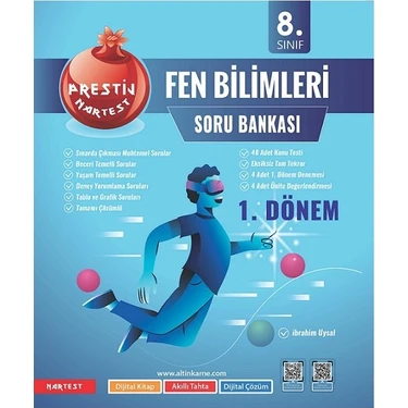 Nartest Yayınevi 1. Dönem 2023 LGS 8. Sınıf Prestij Fen Bilimleri Soru