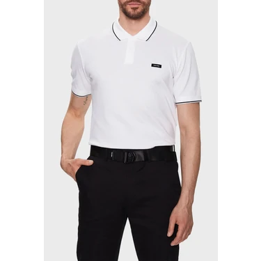 Calvin Klein Pamuklu Slim Fit Polo T Shirt K10K110596YAF Erkek Polo T Shirt K10K110596