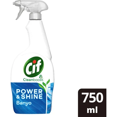 Cif Power Shine Cleanboost Sprey Temizleyici Banyo İçin Temizleyici ve Kireç Çözücü 750