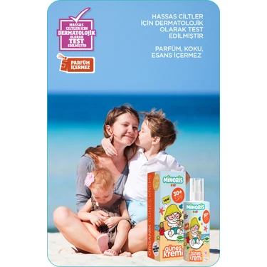 Minoris Baby Organik SPF 30 Sprey Güneş Kremi – Aloe Vera ve Aynısafa Özlü, UVA/UVB Koruma, 150 ml,
