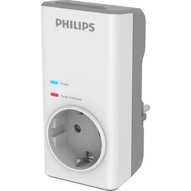 Philips Tekli Akım Korumalı Priz 1140JUL Aşırı Gerilim Korumalı Emniyet Kepengi CHP7010W