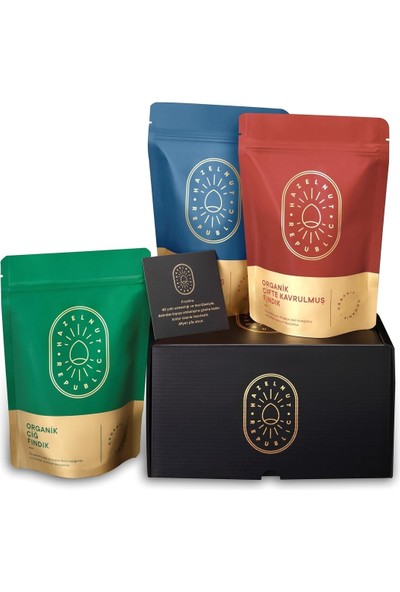 Hazelnut Republic 3'lü Organik Fındık Paketi
