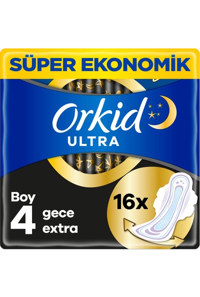 Orkid Ultra Gece Extra Hijyenik Ped 16 lı