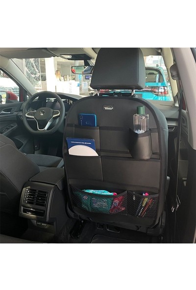 Ack Toyota Corolla Yeni Uyumlu Lüks Deri Oto Koltuk Arkası Düzenleyici Organizer 1 Adet Siyah