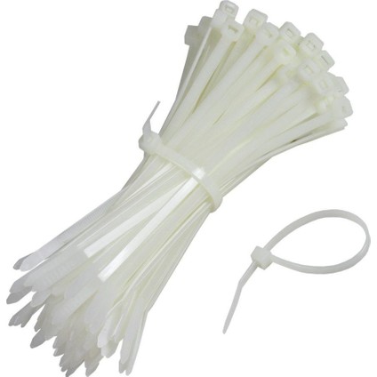 Kablo Bağı Plastik Kelepçe Beyaz 2.5X100 mm - 1000 Adet modelleri