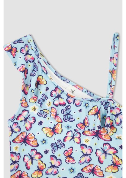 Kız Çocuk Desenli Esnek Dokulu Mayo W9298A622SM indirimleri