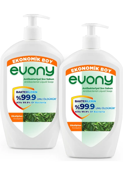 Evony Antibakteriyel Sıvı Sabun Okaliptus 700ml 2 Adet