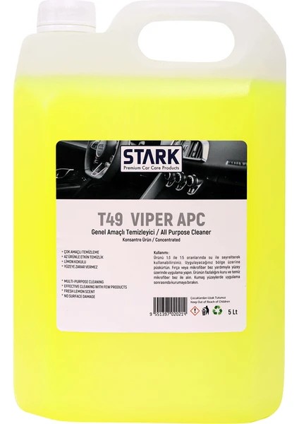 Stark Premium T49 Viper Apc Genel Amaçlı Temizleyici 5 Lt