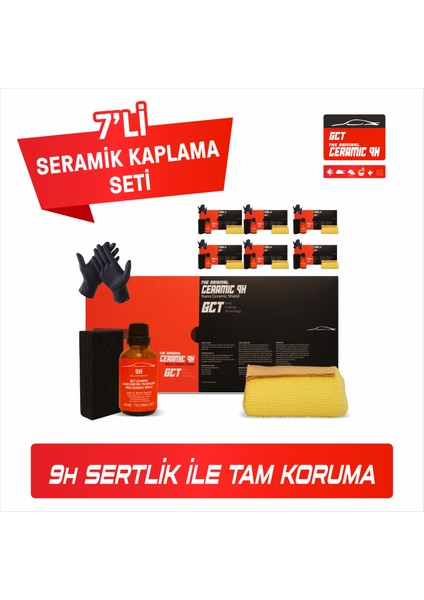 7 Adet Orijinal Nano Seramik Kaplama 9h 50 Ml, Gct The Orıgınal Ceramıc 9h