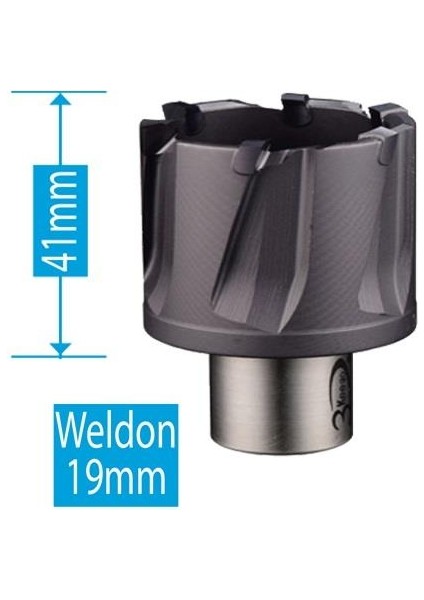 14 x 25 mm Tiaın Tct Manyetik Ray ve Hardox Delme Ucu Hcr 25T