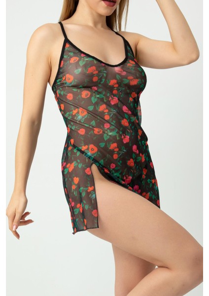 Phevos Desenli Askılı Gecelik indirimleri