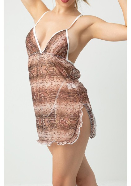 Phevos Desenli Göğüs Dekolteli Gecelik fırsatları