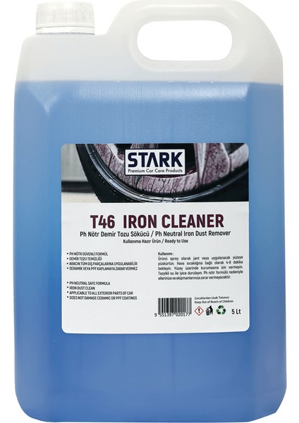 Stark Premium T46 Iron Cleaner Ph Nötr Demir Tozu Sökücü 5 Lt