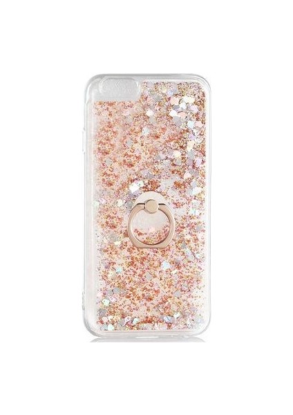 Apple iPhone 6 Kılıf Sulu Simli Akışkan Silikon