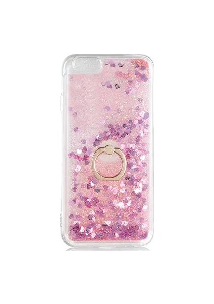 Apple iPhone 6 Kılıf Sulu Simli Akışkan Silikon