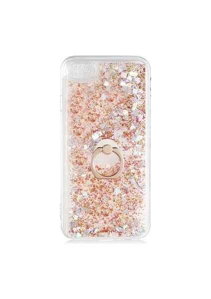Apple iPhone Se 2022 Kılıf Sulu Simli Akışkan Silikon