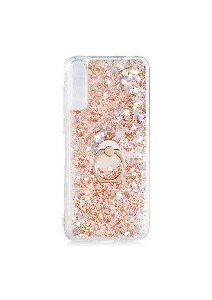 Huawei P Smart S (Y8P)KILIF Sulu Simli Akışkan Silikon