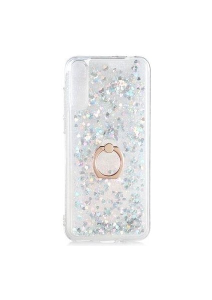 Huawei P Smart S (Y8P)KILIF Sulu Simli Akışkan Silikon