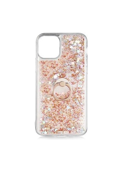 Apple iPhone 11 Pro Max Kılıf Sulu Simli Akışkan Silikon