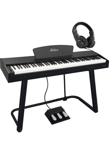PLX-125BK Taşınabilir Dijital Piyano Tuş Hassasiyetli 88 Tuş Bluetooth (Stand ve Kulaklık Ile)