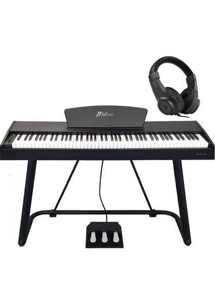 PLX-125BK Taşınabilir Dijital Piyano Tuş Hassasiyetli 88 Tuş Bluetooth (Stand ve Kulaklık Ile)