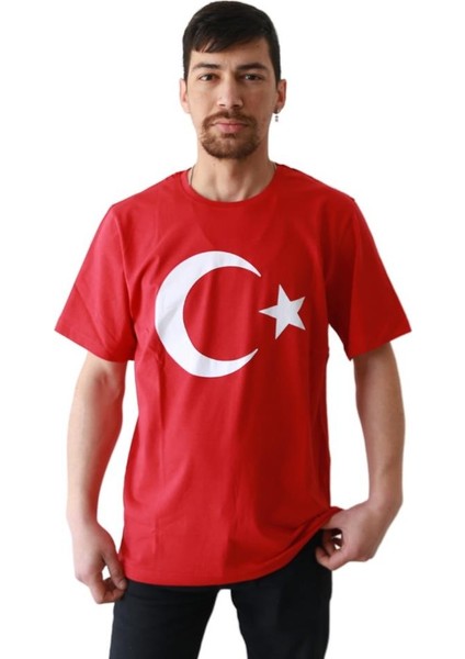 Ay Yıldız Baskılı T-Shirt