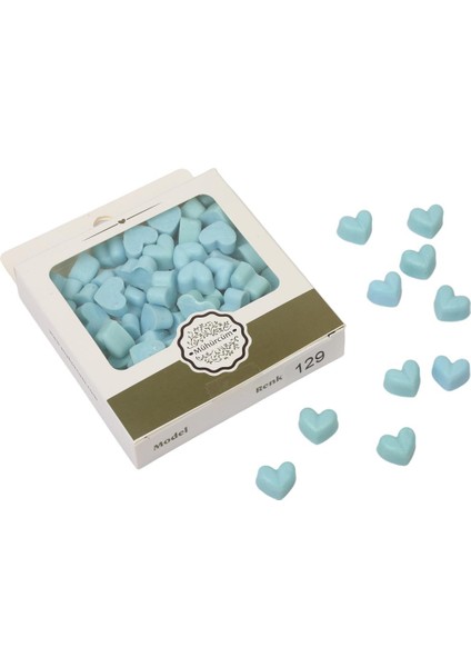 Mühür Mumu Eritme Kalp Boncuk Paket Model No: 129 Mavi Bulut