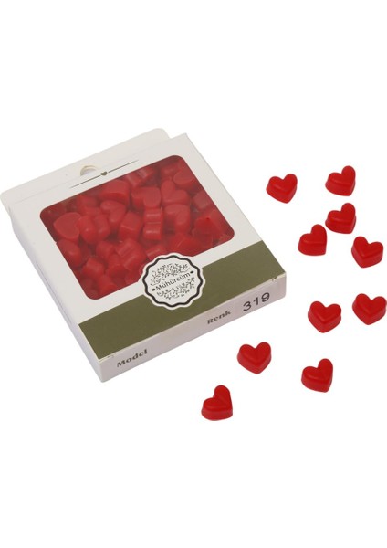 Mühür Mumu Eritme Kalp Boncuk Paket Model No: 319 Bayrak Kırmızı