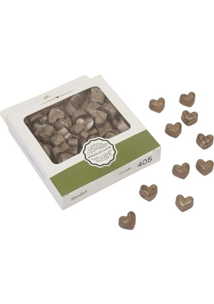 Mühür Mumu Eritme Kalp Boncuk Paket Model No: 405 Saten Kahve