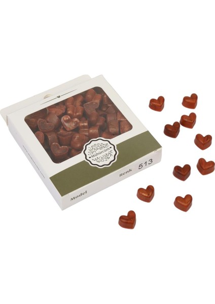 Mühür Mumu Eritme Kalp Boncuk Paket Model No: 513 Kızıl Bronz