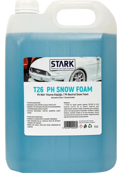 Stark Premium T26 Ph Snow Foam Ph Nötr Yıkama Köpüğü 5 Lt