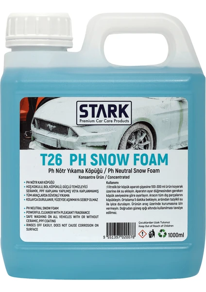 Stark Premium T26 Ph Snow Foam Ph Nötr Yıkama Köpüğü 1 Lt