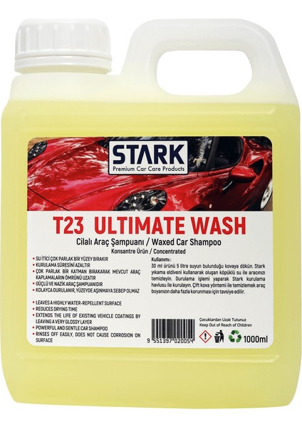 T23 Ultimate Wash Cilalı Araç Şampuanı 1 Lt