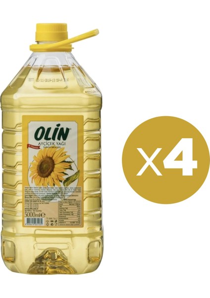 Ayçiçek Yağı 5 Lt Pet x 4 Adet (20 Lt)