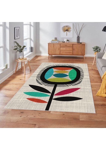 Dijital Baskı Yıkanabilir Kaymaz Taban Salon Halısı Rvg1845-Sm376