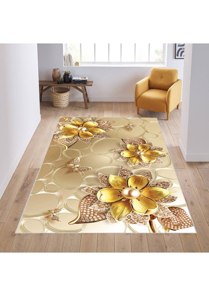 Dijital Baskı Yıkanabilir Kaymaz Taban Salon Halısı Rvg1839-Sd139