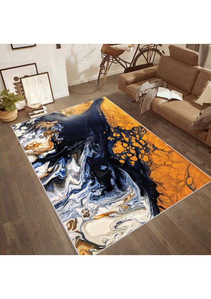 Dijital Baskı Yıkanabilir Kaymaz Taban Salon Halısı Rvg1835-Sd006