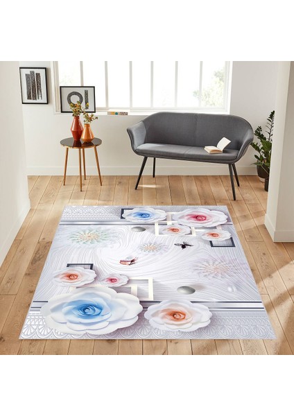 Dijital Baskı Yıkanabilir Kaymaz Taban Salon Halısı Rvg1857-Sm253