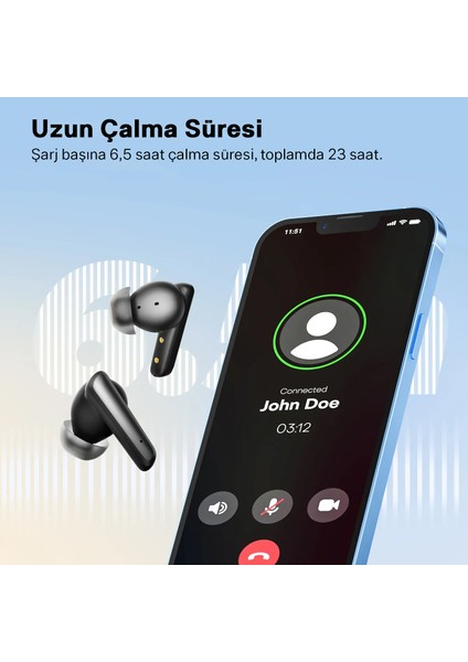 Life Lite Oyun Modlu Enc Gürültü Engelleme Kablosuz 5.3 Bluetooth Kulaklık