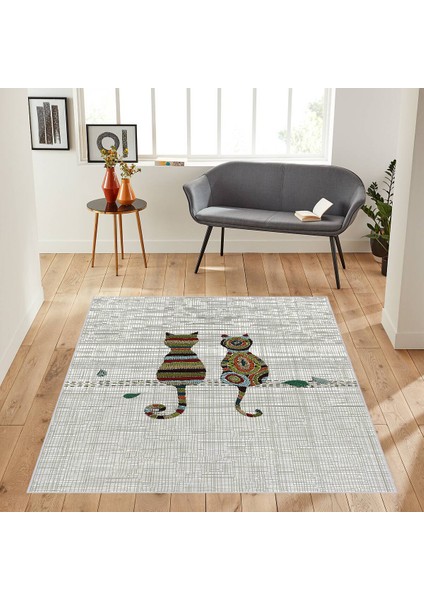 Dijital Baskı Yıkanabilir Kaymaz Taban Salon Halısı Rvg1855-Sm286