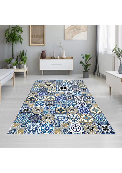 Dijital Baskı Yıkanabilir Kaymaz Taban Salon Halısı Rvg1878-Sd166