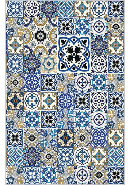 Dijital Baskı Yıkanabilir Kaymaz Taban Salon Halısı Rvg1878-Sd166