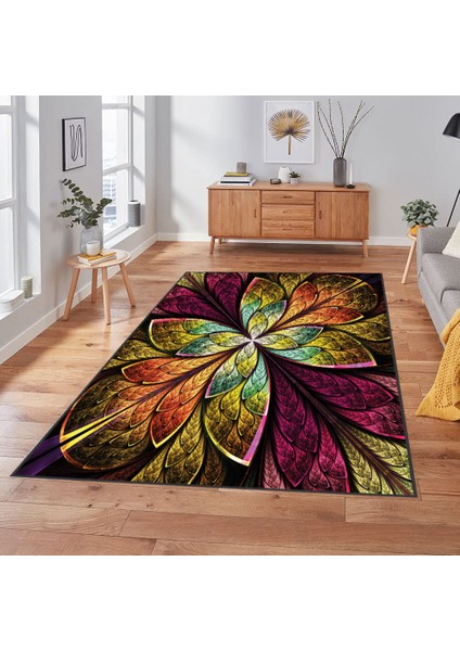 Dijital Baskı Yıkanabilir Kaymaz Taban Salon Halısı RVG1897-SD137
