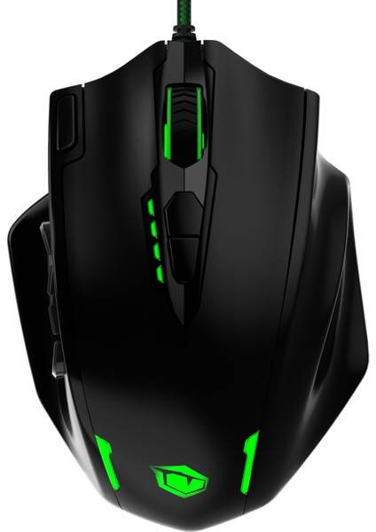 V8 12400 DPI MMO 18 Tuşlu Kablolu RGB Oyuncu Mouse - Siyah